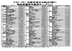 2014年8月新刊コミック案内（裏面）